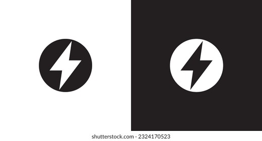 Plantilla de diseño de logotipo de iconos truenos