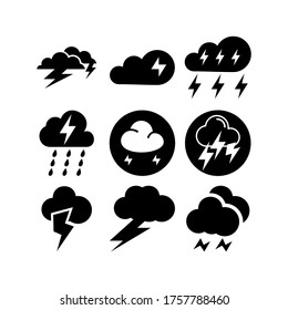 Thunder  icon or logo isolated sign symbol vector illustration - Collection of high quality black style vector icons
