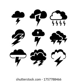 Thunder  icon or logo isolated sign symbol vector illustration - Collection of high quality black style vector icons
