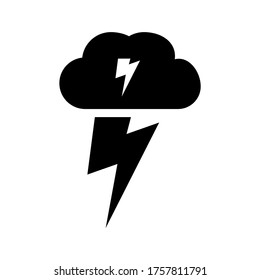 Thunder  icon or logo isolated sign symbol vector illustration - high quality black style vector icons
