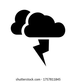 Thunder  icon or logo isolated sign symbol vector illustration - high quality black style vector icons
