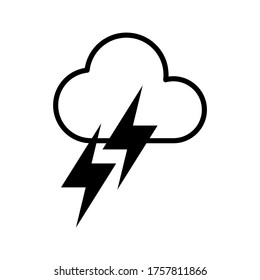 Thunder  icon or logo isolated sign symbol vector illustration - high quality black style vector icons
