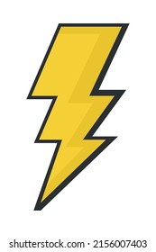 thunder icon on white background