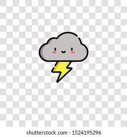 thunder icon sign and symbol. thunder color icon for website design and mobile app development. Simple Element from nature collection for mobile concept and web apps icon.