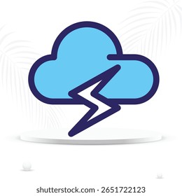  Thunder Icon Storm Weerssymbool
