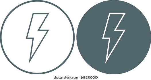 Icono de trueno. Símbolo trueno. Ilustración del vector