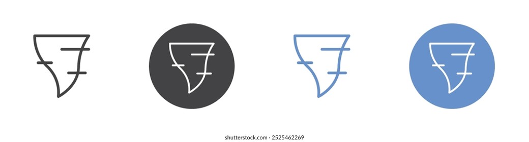 Thunder icon Thin outline art symbol