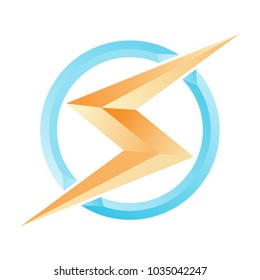 thunder icon vector