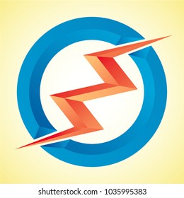 thunder icon vector