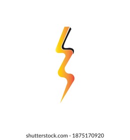 thunder icon vector illustration template design
