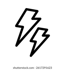 Thunder Icon Vector Symbol Design Illustration