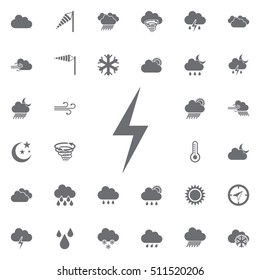 thunder icon. Weather icons universal set for web and mobile