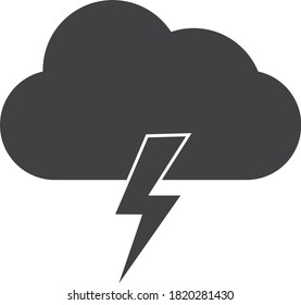 Donnersymbol. Wettersymbol (Gewitter)