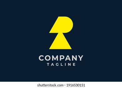 thunder letter r logo template