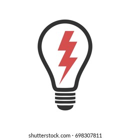 Thunder Light Bulb Lamp Logo Template Illustration Design. Vector EPS 10.
