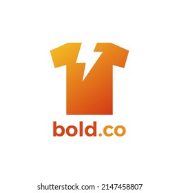 Thunder light logo for t shirt and clothing. Sleave and 
electricity vector illustration