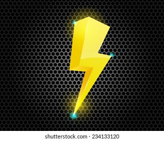Thunder Lighting Bolt Symbol Vector Illustration