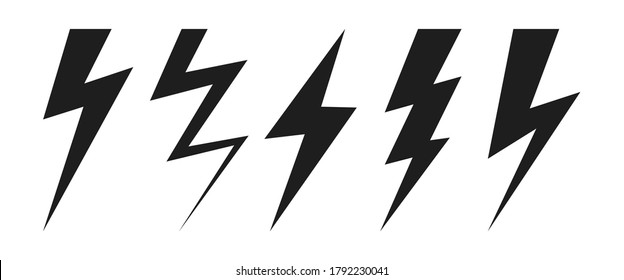 Thunder lighting bolt vector design illustration isolated on white background