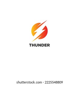 Thunder Lighting esports Logo - letter O electric thunder logo design vector illustration