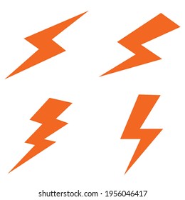 símbolo de signo vectorial del icono de iluminación de trueno