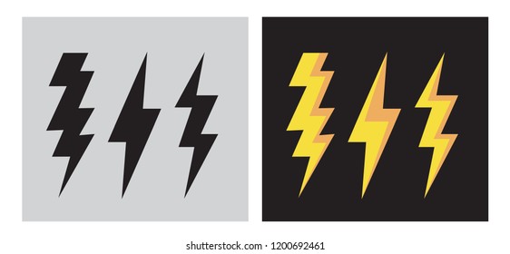 Thunder Lighting Icons, vector design