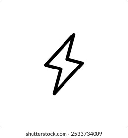 thunder, lightning bolt icon vector design template