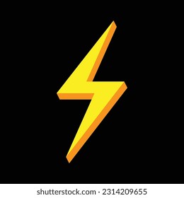 Donnerschlag und Blitzschlag. Einfache moderne Icon-Design, Vektorgrafik.