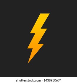 Thunder and lightning flash icon. Vector