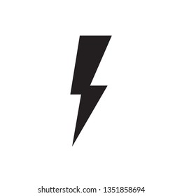 Thunder and lightning icon in trendy design style. Vector illustration. Sign of charging and energy.