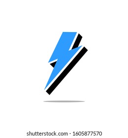 thunder lightning logo icon design
