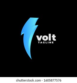 thunder lightning logo icon design