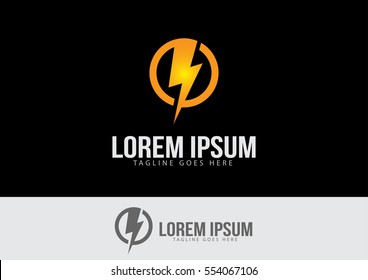 Thunder Lightning Logo Template Design Vector