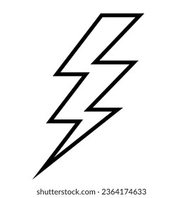 Thunder Lightning Power Charge Electric Electricity Electrified Icon Sign Logo Emblem Badge Sticker Vector EPS PNG Transparent No Background Clip Art Vector EPS PNG 