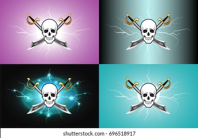 thunder lightning skulls