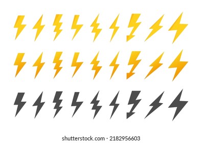 Thunder lightning vector icon. Flash logo vector illustration.