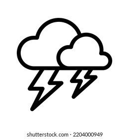 thunder line icon illustration vector graphic