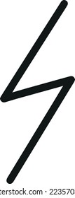 Icono de línea delgada al estilo de moda. Pictograma vectorial de trazo aislado sobre un fondo blanco. Iconos de contorno premium de trueno.