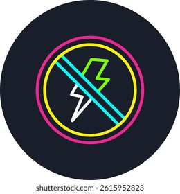 Thunder Line Multi Colour Circle
