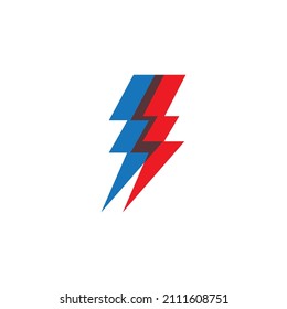 Thunder logo design icon template vector
