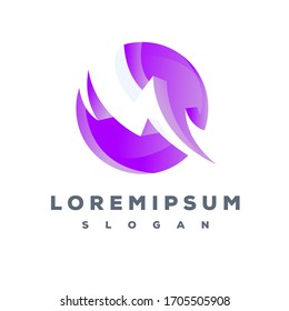 Donnerlogo-Design einsatzbereit