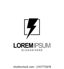 plantilla de diseño de logotipo de trueno y vector