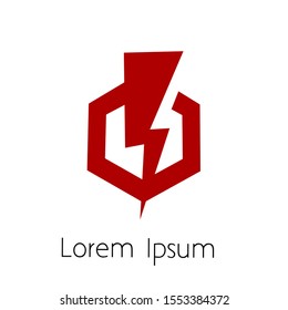 thunder logo design, thunder vector with a simple concept. suitable for business and others.