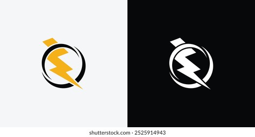 modelo de vetor de design de logotipo do thunder. Trovão Elétrico Ligthning Bolt Logo.