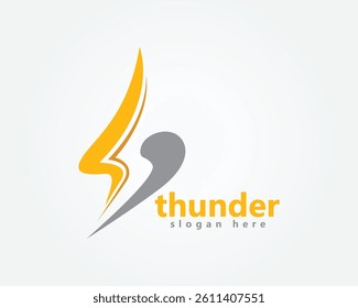 thunder logo, flash abstract, logo design inspiration