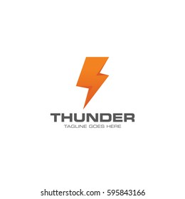 thunder logo icon vector template