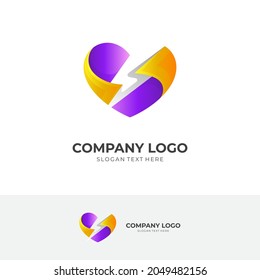 combinación de logotipo y diseño de atención de amor, icono social