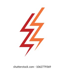 Thunder Logo Template, Double Lightning Logo, Letter Z logo