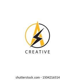 thunder logo vector ilustration DESIGN