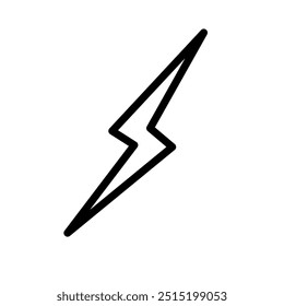 Thunder minimal icon and vector line art