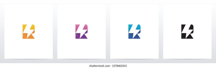 Thunder On A Letter Logo Design R
